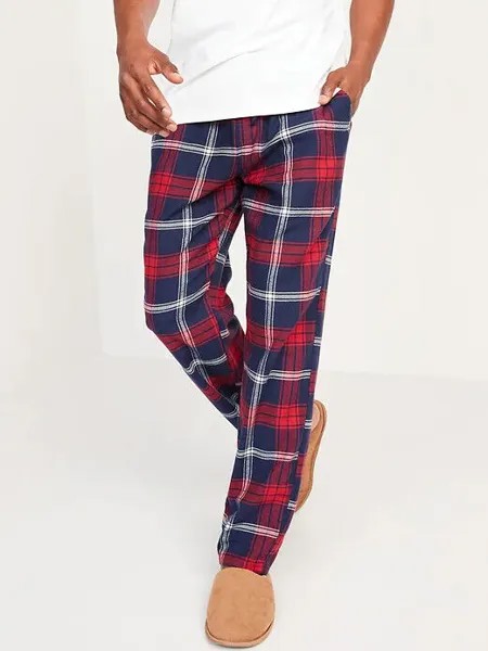 NWT старые темно-синие красные клетчатые фланелевые пижамные штаны для сна мужские большие
