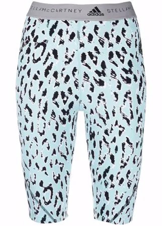 Adidas by Stella McCartney облегающие шорты с леопардовым принтом