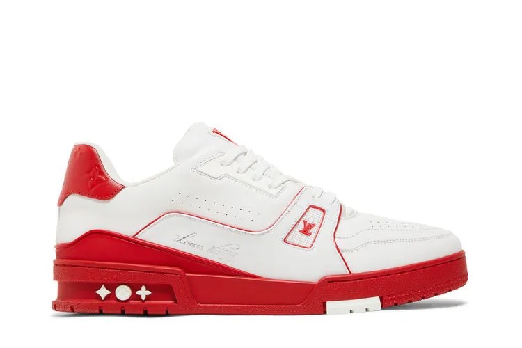 Кроссовки Louis Vuitton Trainer Low 'White Red', белый