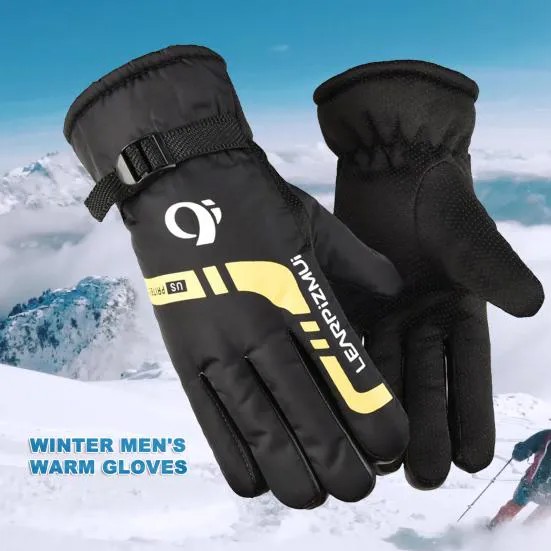 Новые лыжные перчатки Мужские теплые перчатки Зимние перчатки для верховой езды Плюс бархатное утолщение