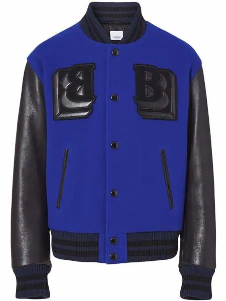 Burberry бомбер с нашивками