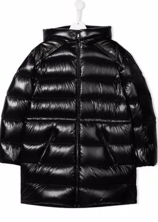 Moncler Enfant длинный пуховик