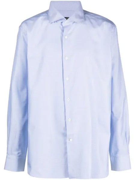 Рубашка в мелкую точку Corneliani, синий