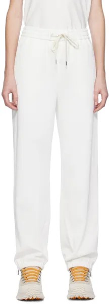 Moncler Белые брюки для отдыха на шнурке