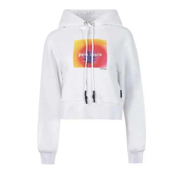 Худи Palm Angels x The Webster Square Leaf Hoody 'White/Orange', белый