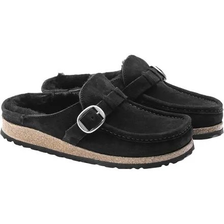 Узкие туфли Buckley на овчине женские Birkenstock, цвет Black/Black Suede Shearling