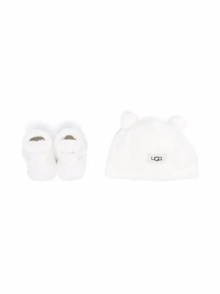 UGG Kids комплект из пинеток и шапки с логотипом