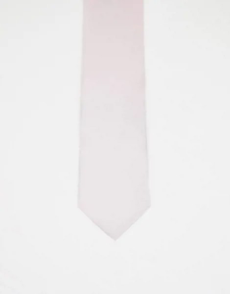 Однотонный галстук светло-розового цвета French Connection-Розовый цвет