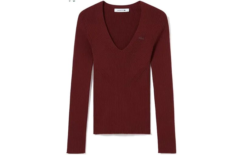 LACOSTE Женский свитер, цвет Burgundy wine-red