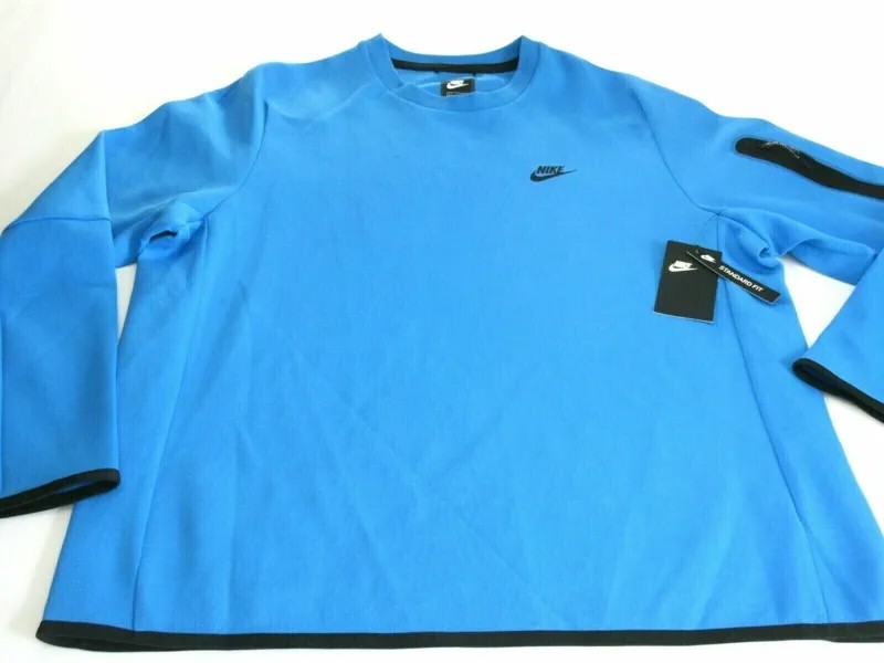 Свитер Nike Tech Fleece Crew Light Photo Blue Black CU4505-435 XLT XL-TALL Мужчины