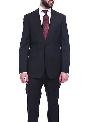Calvin Klein Extreme Slim Fit однотонный темно-серый шерстяной костюм на двух пуговицах