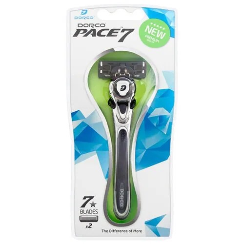 Бритвенный станок Dorco Pace 7, сменные кассеты 2 шт.