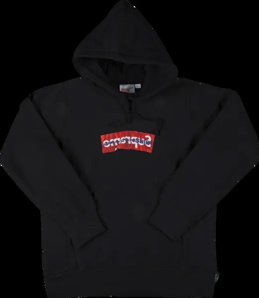 Рубашка Supreme x Comme des Garçons SHIRT Box Logo Hooded Sweatshirt 'Black', черный