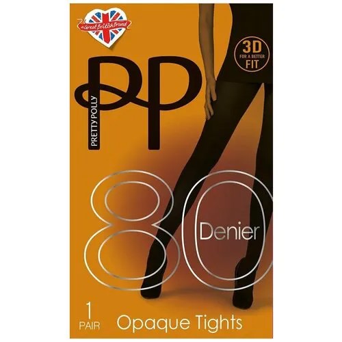 Колготки Pretty Polly Premium Opaques, 80 den, размер S-M, черный