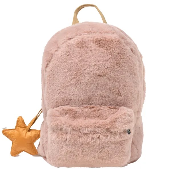 Розовый плюшевый рюкзак, 28x22x18 см IL Gufo детский