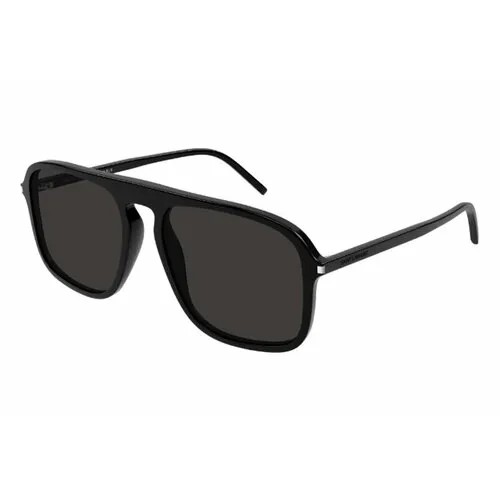 Солнцезащитные очки Saint Laurent, черный, серый