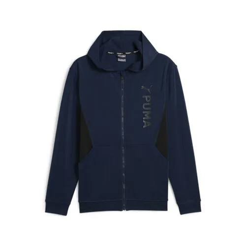 Олимпийка PUMA Fit Double Knit Fz Hoodie, размер 50, синий