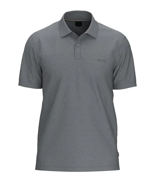 Рубашка поло с короткими рукавами BOSS Big & Tall Pallas Hugo Boss, серебро