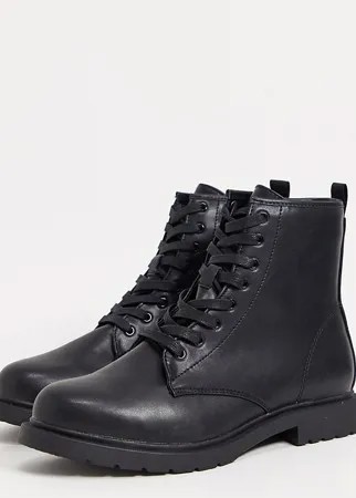 Черные ботинки на шнуровке Yours-Черный цвет