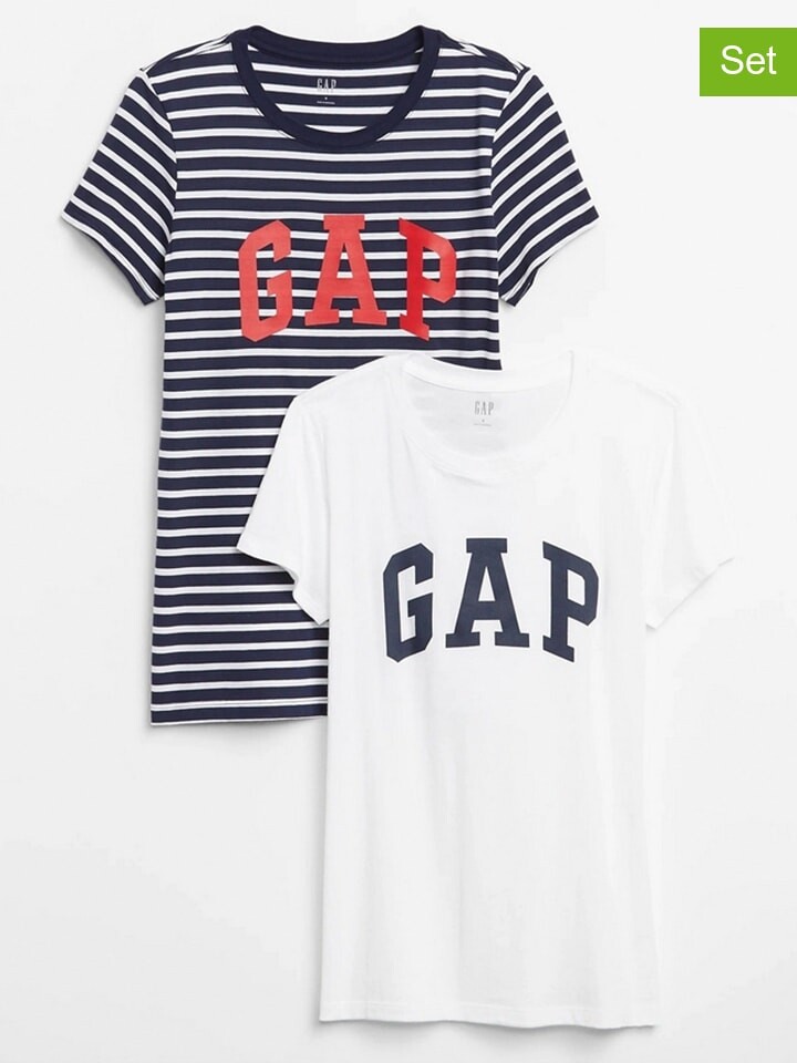 Футболка GAP, цвет dunkelblau/weiß