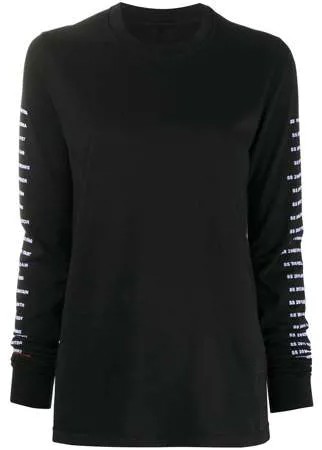 Rick Owens DRKSHDW футболка с принтом на рукавах