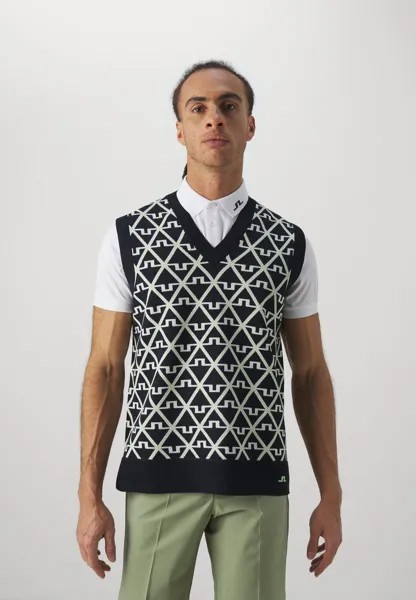 Вязаный свитер ELIAN VEST J.LINDEBERG Sports, цвет navy