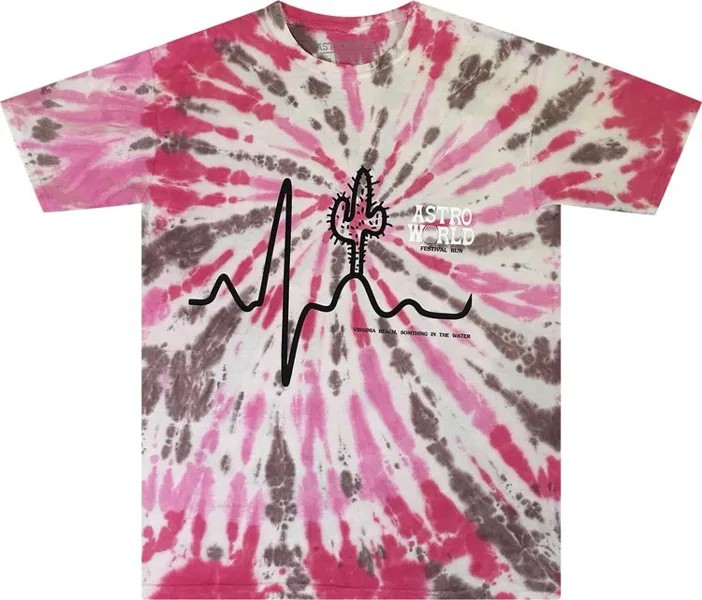 Футболка Cactus Jack by Travis Scott Astroworld Something In The Water Exclusive T-Shirt 'Tie-Dye', разноцветный
