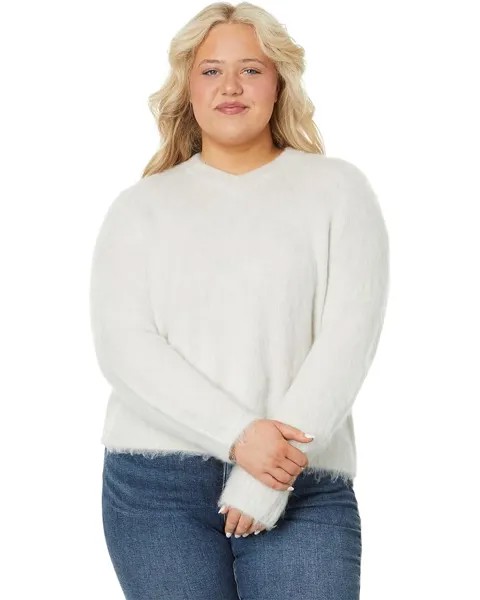 Свитер Madewell Plus Brushed Ralph V-Neck Pullover, цвет Heather Smoke