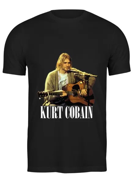 Футболка мужская Printio Nirvana kurt cobain guitar t-shirt черная 2XL