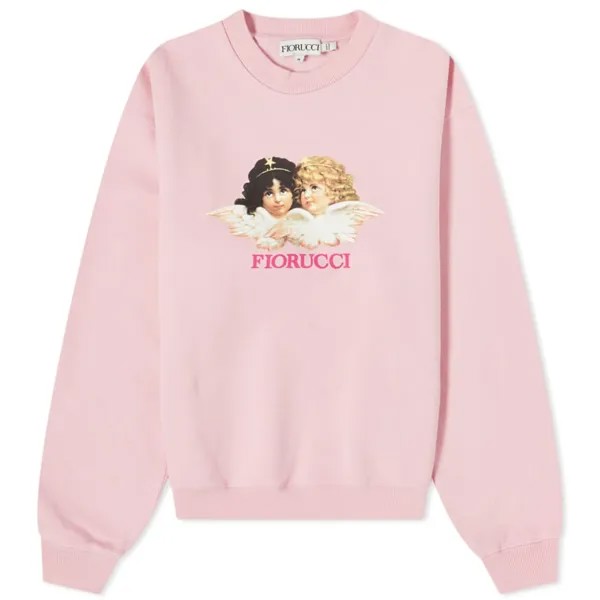 Классический свитшот Fiorucci Angel Crew, розовый