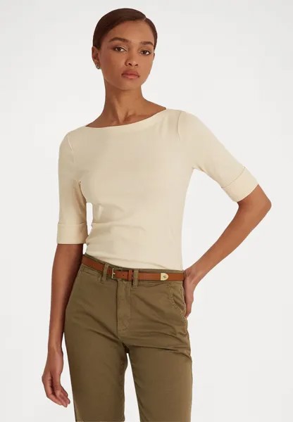 Базовая футболка Lauren Ralph Lauren JUDY ELBOW SLEEVE, цвет mascarpone cream
