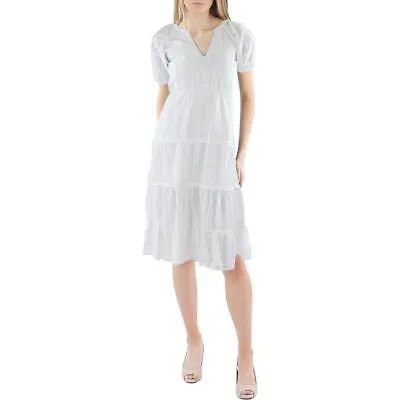 Белое струящееся платье-туника миди из хлопка Betsey Johnson S BHFO 9861