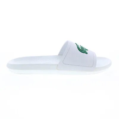 Lacoste Croco Slide 119 1 Cma Мужские Белые Синтетические Шлепанцы Сандалии Обувь 11