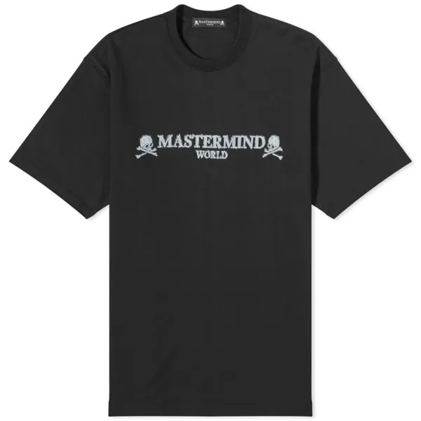 Футболка с блестящим логотипом Mastermind world, черный