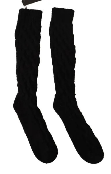 Носки DOLCE - GABBANA Черные шерстяные вязаные длинные женские аксессуары до середины икры s. L рекомендованная розничная цена 200 долларов США