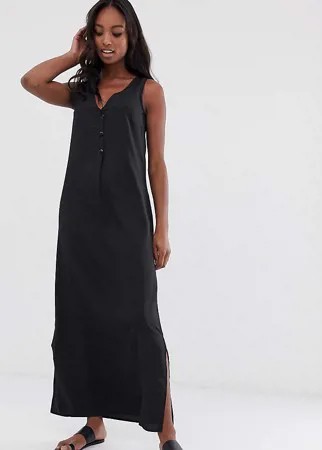 Платье макси с пуговицами Vero Moda Tall-Черный