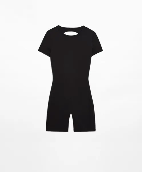 Костюм Oysho Open Back Comfortlux Short, черный