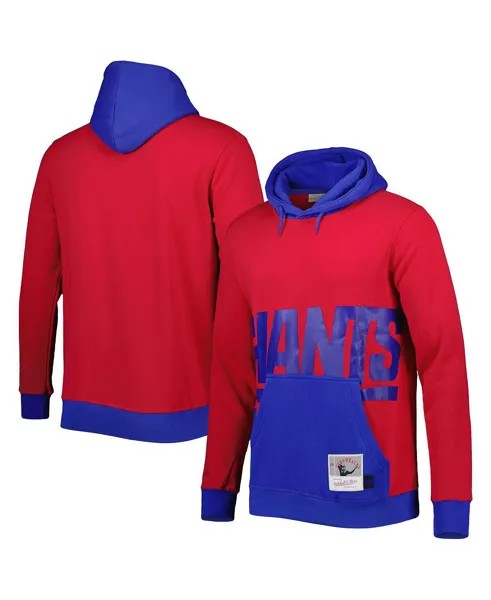 Мужская красная толстовка с капюшоном new york giants big face 5.0 pullover Mitchell & Ness, красный
