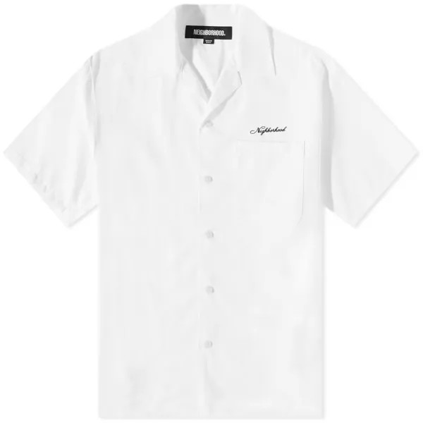 Гавайская рубашка с надписью Neighborhood Signature, белый