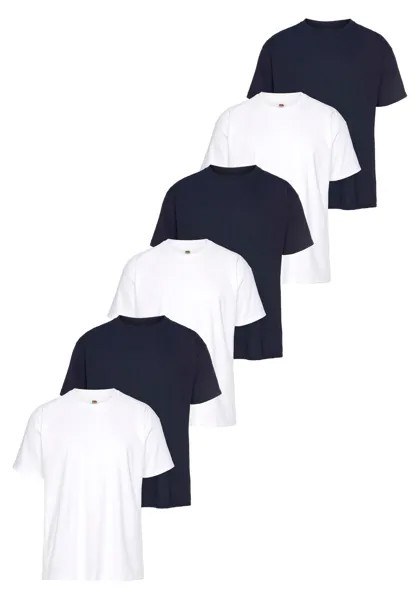 Футболка Fruit Of The Loom, морской синий/белый
