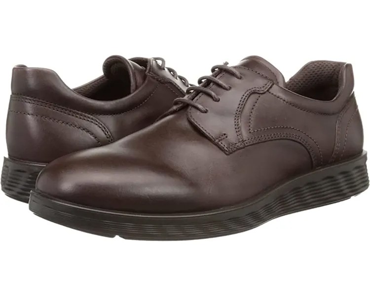 Оксфорды S Lite Hybrid Plain Toe Tie ECCO, мокко нубук