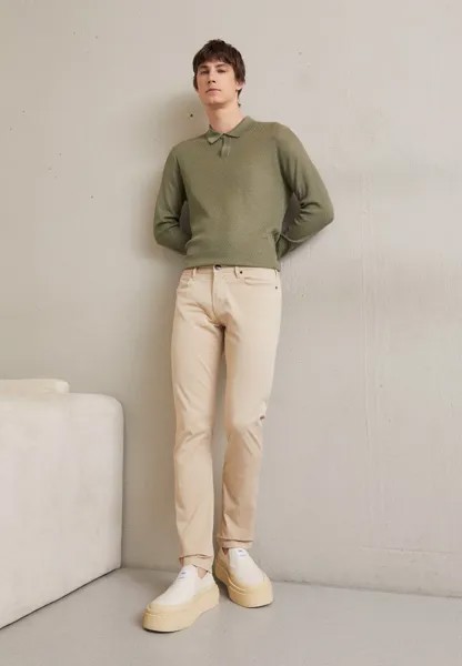 Джинсы слим 5 Pockets Pant Emporio Armani, бежевая светотень