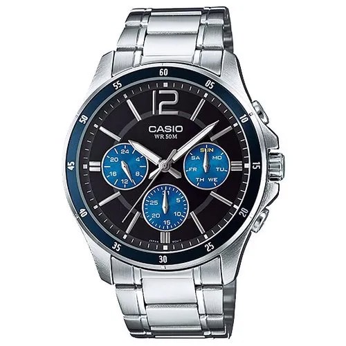 Наручные часы CASIO Collection MTP-1374D-2A, синий, черный