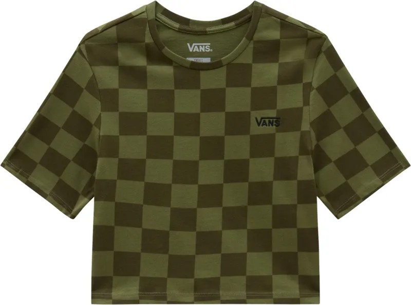 Топ Vans Checker Crew Crop Ii, зеленый