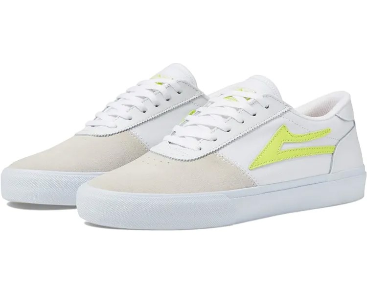 Кроссовки Lakai Manchester, цвет White/Neon Suede