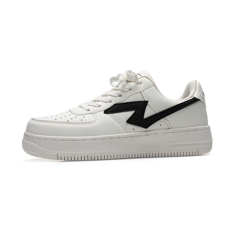 Кроссовки STUR YSN Skateboarding Shoes Unisex Low-top Black, белый/черный