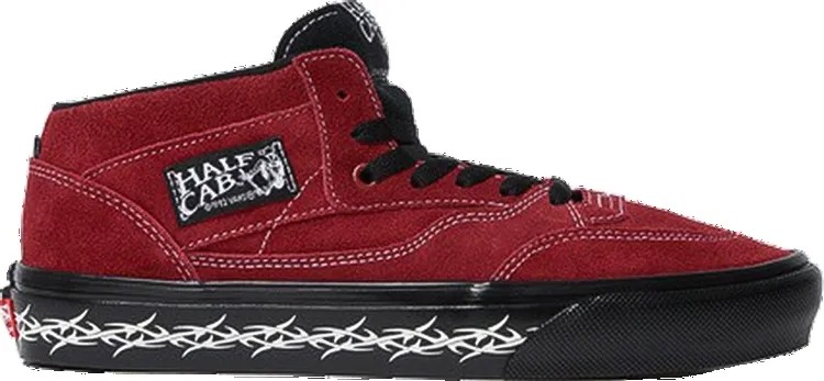 Кеды Vans Supreme x Half Cab Barbed Wire - Burgundy, красный