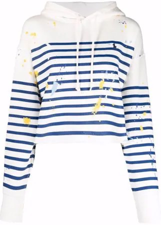 Polo Ralph Lauren полосатое худи с эффектом разбрызганной краски
