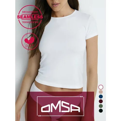 Футболка Omsa, размер 46 (M), белый