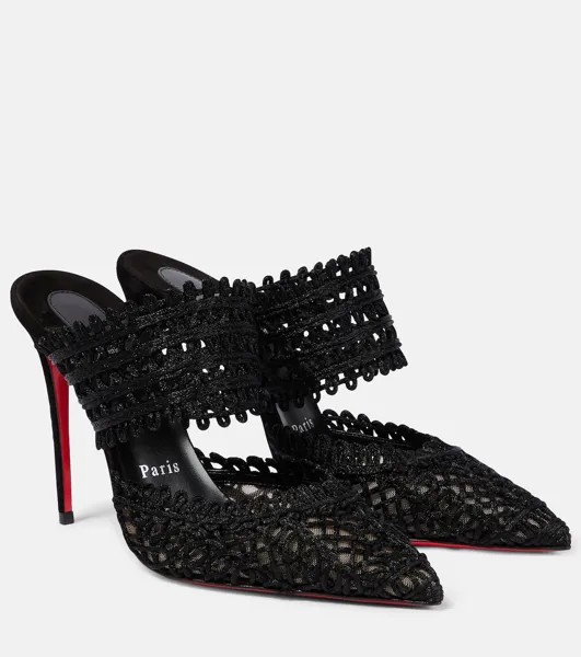 Мюли Deia из макраме Christian Louboutin, черный